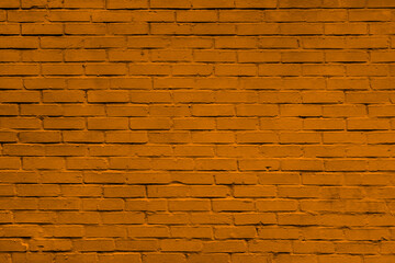 Light brown or teracotta Brick wall texture close up. Top view.