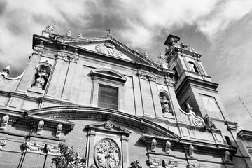 Valencia, Spain. Black and white vintage filter style.