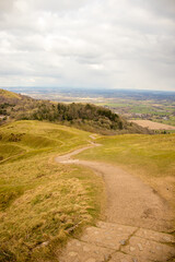 Malvern hills of England in the Springtime