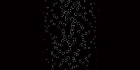 Dark Gray vector pattern with spheres. Illustration with set of shining colorful abstract spheres. Design for posters, banners.