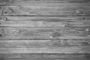 Old wood background. Black and white vintage filter style.