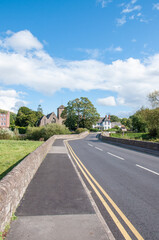 Fototapeta premium Mordiford bridge over the River Lugg in Herefordshire, England