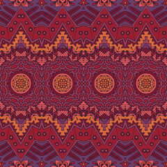 Tribal vintage abstract geometric ethnic seamless pattern ornamental. Indian striped textile design