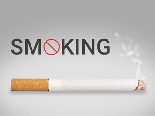 Awareness word for smoking addiction.