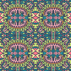 Vector seamless abstract hand drawn style pattern. Background ornament colorful