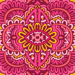 Abstract festive colorful grunge vector ethnic tribal pattern
