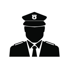 police officer on white background