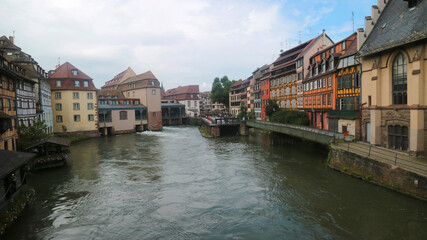 Fototapeta na wymiar Viertel Petite France in Straßburg, Frankreich, Europa