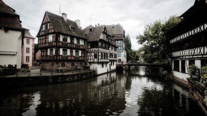 Naklejka premium Viertel Petite France in Straßburg, Frankreich, Europa