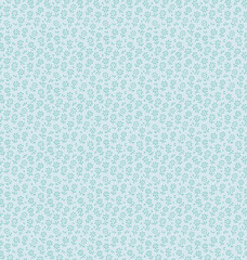 Vintage floral background. Seamless vector pattern for design and fashion prints. Flowers pattern with small blue flowers on a light blue background. Ditsy style.