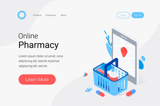 Modern pharmacy and drugstore concept