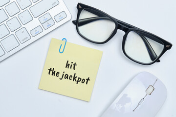 hit the jackpot - english money idiom hand lettering 