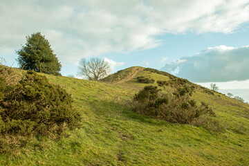 Malvern hills of England in the Autumn