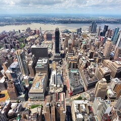 Manhattan aerial view - American city