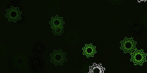 Light Green vector pattern with abstract shapes.