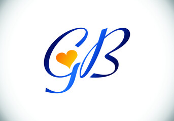 Initial Monogram Letter GB Logo Design Vector Template. GB Letter Logo Design 