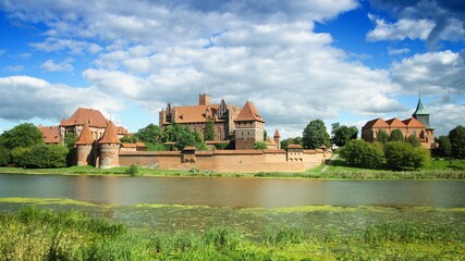 Naklejka na ściany i meble Malbork Castle - Poland landmarks