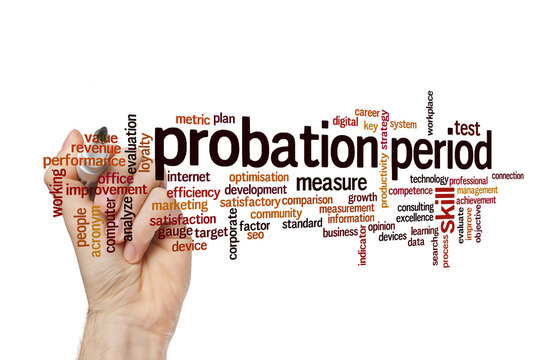Probation period word cloud concept