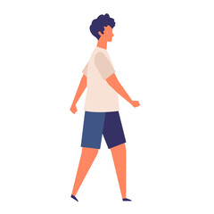 The man wearing the short sleeve shirt.