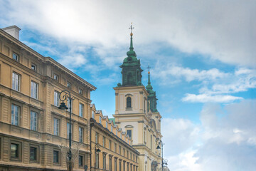 Fototapeta na wymiar Traditional Cathedral building in Warsaw, Poland