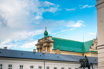 Antique building view in Old Town Warsaw, Poland