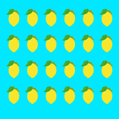 Summer illustration with 
lemon