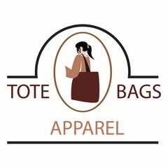 Obraz premium Tote bags apparel logo vintage