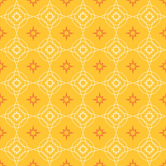 yellow background, geometric pattern, seamless wallpaper, vector image
