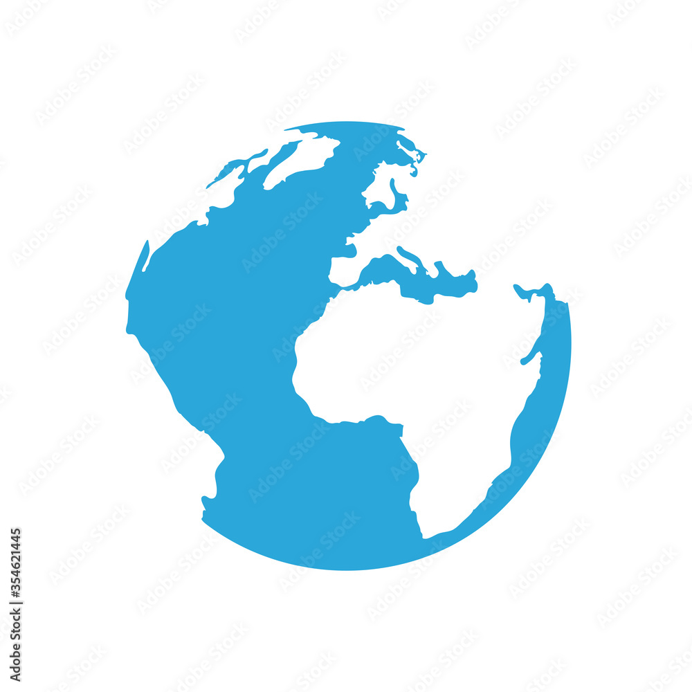 Wall mural hand drawn vector card with planet earth. save the world, save the planet. vector modern template wi
