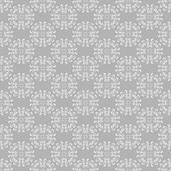 Gray background, vintage pattern, seamless wallpaper, vector image