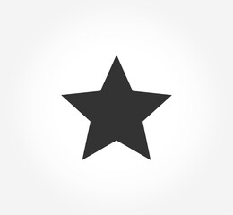 Black star flat design icon.
