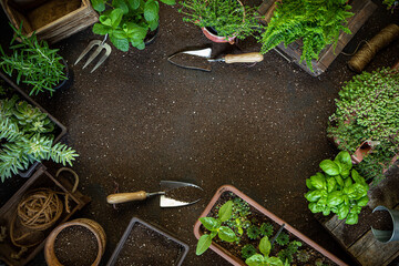 Gardening frame composition