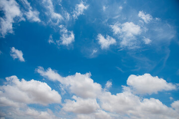 blue sky with cloud in bright morning.