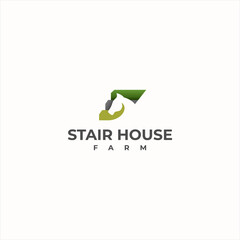 stair house farm logo design