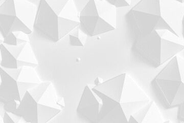 Abstract white polygonal background.