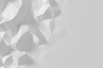 Obraz premium Abstract white polygonal background.