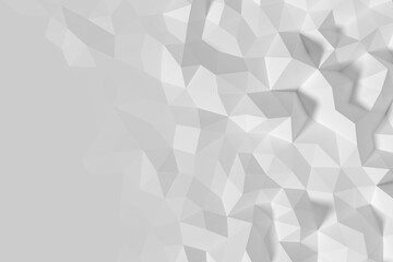 Abstract white polygonal background.