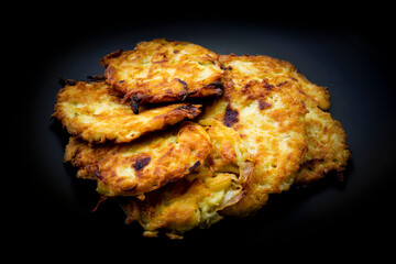 Grated Potato Pancakes or Potato Latkes