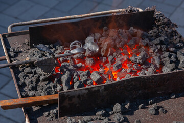 Forge, fiery coals