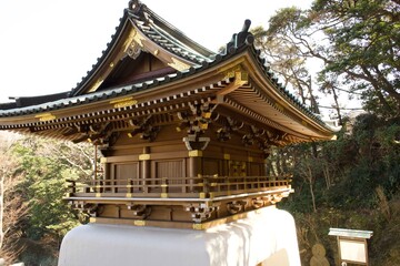 The gate of Japanese shrine in Kanagawa.