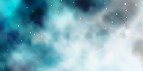 Fototapeta premium Light BLUE vector pattern with abstract stars. Decorative illustration with stars on abstract template. Theme for cell phones.