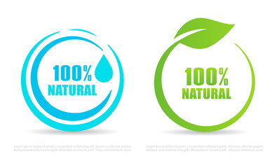 Natural circle vector icon