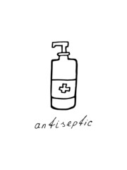 vector image of an antiseptic agent on a white background