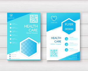 Set Medicine and science , annual report, flyer design templates design and flat icons.  healthcare, pharmacy presentation, document cover and and presentation vector illustration