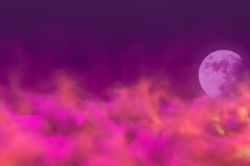 Abstract background design illustration of gothic fog with moon concept you can use for any purposes