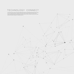 Vector abstract science and technology graphic connection design