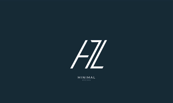 Alphabet letter icon logo HZ