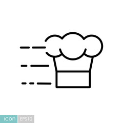 Fast delivery cook vector icon