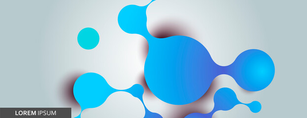 Abstract molecule structure for science research and technology background. Vector illustration