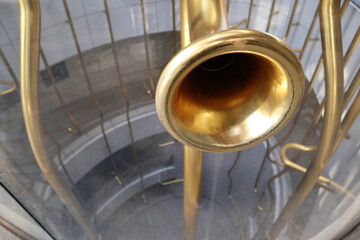 brass trumpet close up